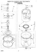 AGITATOR, BASKET AND TUB Diagram and Parts List for TAWS700DQ0  Estate Washer