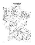BULKHEAD Diagram and Parts List for LG7006XPW0  Whirlpool Dryer