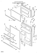DOOR Diagram and Parts List for ET18NKXJW01  Whirlpool Refrigerator