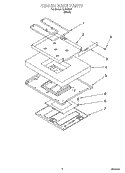 HIDDEN BAKE PARTS, MISCELLANEOUS PARTS Diagram and Parts List for GJP84901  Whirlpool Range