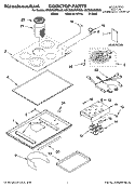 COOKTOP PARTS Diagram and Parts List for KECD806RSS00  KitchenAid Cooktop