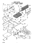 UNIT Diagram and Parts List for 4YET20DKAN01  Whirlpool Refrigerator