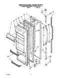 REFRIGERATOR DOOR Diagram and Parts List for KSRC25DAWH01  KitchenAid Refrigerator