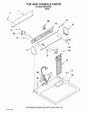 TOP AND CONSOLE PARTS Diagram and Parts List for RED4440VQ2  Roper Dryer