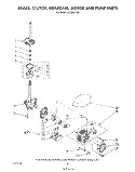 BRAKE, CLUTCH, GEARCASE, MOTOR AND PUMP Diagram and Parts List for LA5380XTG0  Whirlpool Washer