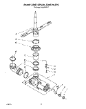 PUMP AND SPRAY ARM Diagram and Parts List for DU5000XW1  Whirlpool Dishwasher