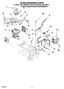 OVEN INTERIOR PARTS Diagram and Parts List for GT4185SKS3  Whirlpool Microwave