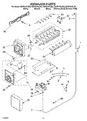 ICE MAKER Diagram and Parts List for GS2SHAXLS02  Whirlpool Refrigerator