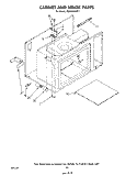 CABINET Diagram and Parts List for RM973BXPT1  Whirlpool Microwave Oven Combo