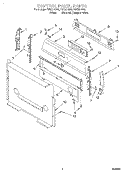 CONTROL PANEL Diagram and Parts List for FGS337GW0  Roper Range