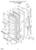 REFRIGERATOR DOOR Diagram and Parts List for 6ED20TKXDW01  Whirlpool Refrigerator