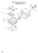 INTERNAL OVEN Diagram and Parts List for GBS277PDQ0  Whirlpool Wall Oven