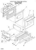 DOOR AND BROILER Diagram and Parts List for SF310PEAQ0  Whirlpool Range