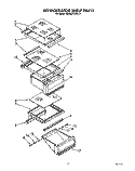REFRIGERATOR SHELF Diagram and Parts List for KSRB27QXBL01  KitchenAid Refrigerator
