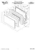 DOOR Diagram and Parts List for MT1078SGQ0  Whirlpool Microwave