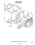 OVEN Diagram and Parts List for RJE302BW0  Whirlpool Range