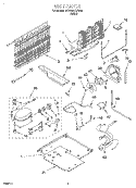UNIT Diagram and Parts List for 6ET19DKXFW00  Whirlpool Refrigerator