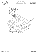 COOKTOP Diagram and Parts List for SF385PEEZ0  Whirlpool Range