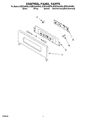 CONTROL PANEL Diagram and Parts List for KEBC208KSS0  KitchenAid Wall Oven