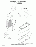 LOWER UNIT AND TUBE PARTS Diagram and Parts List for KSSO36FTX04  KitchenAid Refrigerator