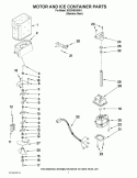 MOTOR AND ICE CONTAINER PARTS Diagram and Parts List for ID3CHEXWS01  Whirlpool Refrigerator