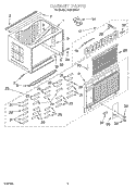 CABINET Diagram and Parts List for ACM184XJ1  Whirlpool Air Conditioner