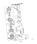 PUMP AND MOTOR Diagram and Parts List for DU7400XS5  Whirlpool Dishwasher