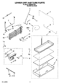 LOWER UNIT AND TUBE PARTS Diagram and Parts List for KBRS36FTX02  KitchenAid Refrigerator