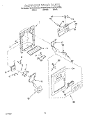 DISPENSER FRONT Diagram and Parts List for GD5SHAXKQ00  Whirlpool Refrigerator