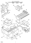 SHELF Diagram and Parts List for GT22DKXGN01  Whirlpool Refrigerator