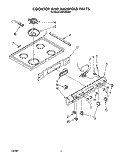 COOKTOP AND MANIFOLD Diagram and Parts List for SEP340XX0  Roper Range