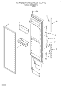 REFRIGERATOR DOOR Diagram and Parts List for SS27AQXHW00  Whirlpool Refrigerator
