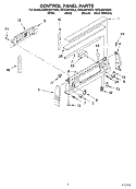 CONTROL PANEL Diagram and Parts List for KERC507HBS4  KitchenAid Range