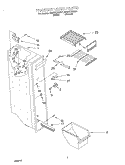 FREEZER LINER Diagram and Parts List for ED25TEXHW01  Whirlpool Refrigerator