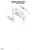 CONTROL PANEL PARTS Diagram and Parts List for YGBS307PDB8  Whirlpool Wall Oven