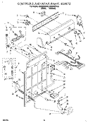 CONTROLS AND REAR PANEL Diagram and Parts List for RAB4232DW0  Roper Washer