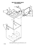 TOP AND CABINET, LIT/OPTIONAL Diagram and Parts List for KAWE742WWH2  KitchenAid Washer