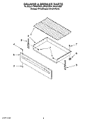 DRAWER & BROILER PARTS Diagram and Parts List for RF262LXSB4  Whirlpool Range