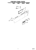 CONTROL PANEL PARTS Diagram and Parts List for KUDS03FSBL3  KitchenAid Dishwasher