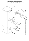 REFRIGERATOR LINER Diagram and Parts List for KSSS36FKX01  KitchenAid Refrigerator