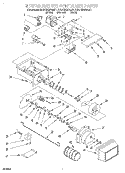 MOTOR AND ICE CONTAINER Diagram and Parts List for KSUP25QDAL01  KitchenAid Refrigerator