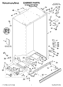 CABINET, LITERATURE Diagram and Parts List for KSSC42QKS00  KitchenAid Refrigerator