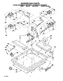 BURNER BOX Diagram and Parts List for KGCG260SAL4  KitchenAid Cooktop