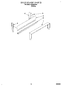 BACKGUARD Diagram and Parts List for RF0100XRW9  Whirlpool Range