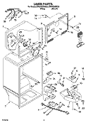LINER PARTS Diagram and Parts List for ET8WTEXMT00  Whirlpool Refrigerator