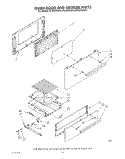 OVEN DOOR AND BROILER Diagram and Parts List for SF3004SRW2  Whirlpool Range