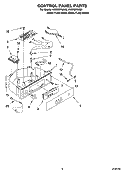 CONTROL PANEL PARTS Diagram and Parts List for KUIS18PNJW6  KitchenAid Ice Maker