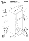 CABINET PARTS Diagram and Parts List for ET2AHTXMT00  Whirlpool Refrigerator