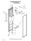 FREEZER DOOR PARTS Diagram and Parts List for BRS80ARANA01  Whirlpool Refrigerator