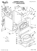 SECTION Diagram and Parts List for LEQ9858LW0  Whirlpool Dryer